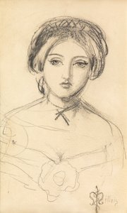 Une beauté anglaise dans le style de John Leech, c.1853 - John Everett Millais